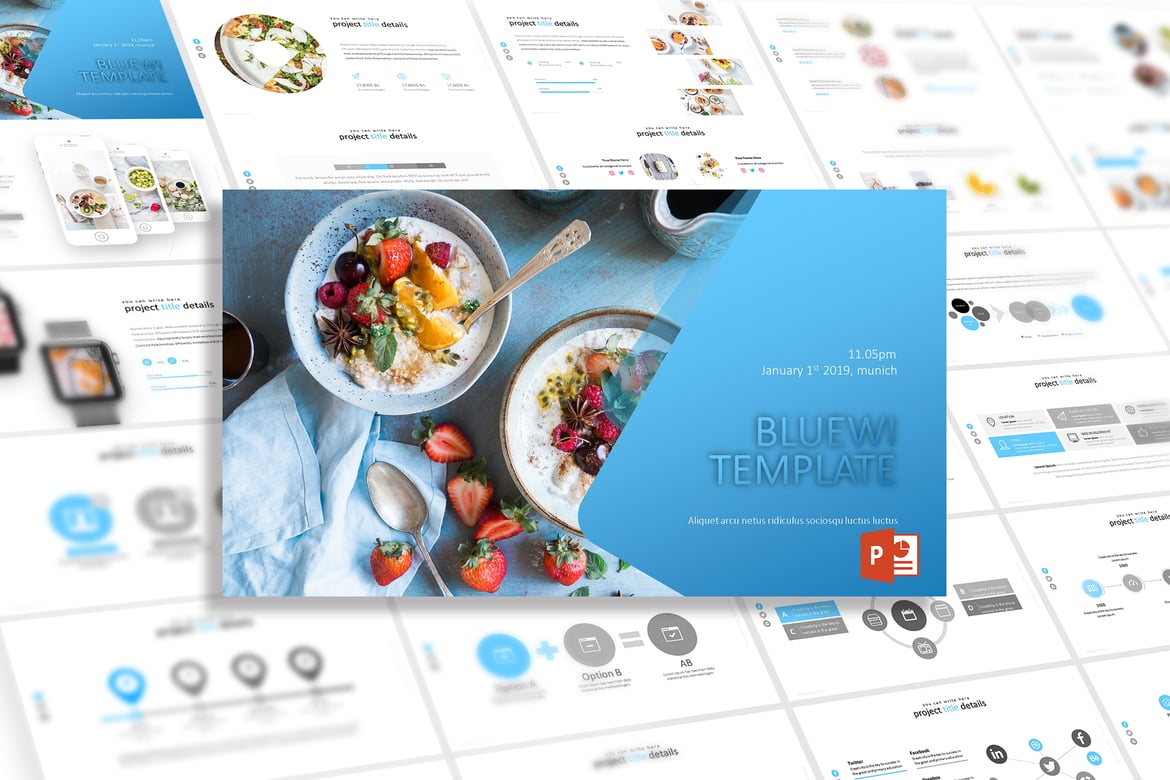 Template Powerpoint Bluewi - Solusi Presentasi Multifungsi