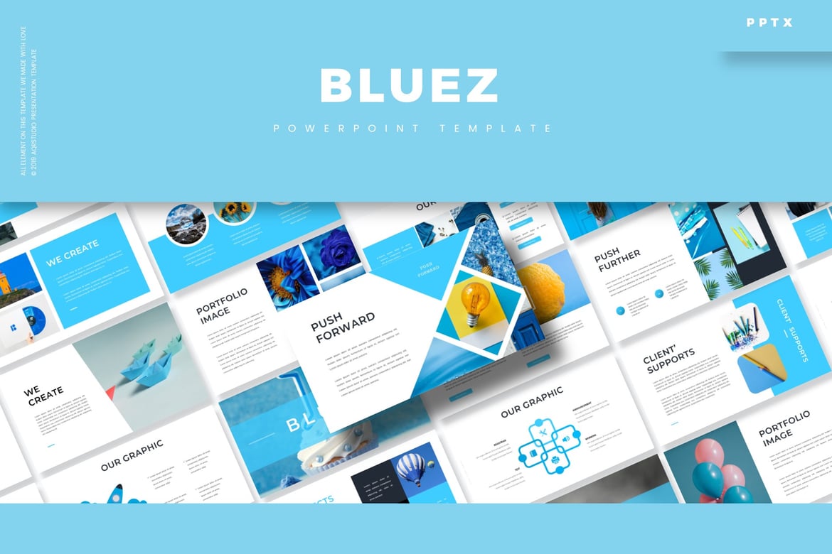 Template PowerPoint Bluez - Solusi Presentasi Menarik dan Profesional