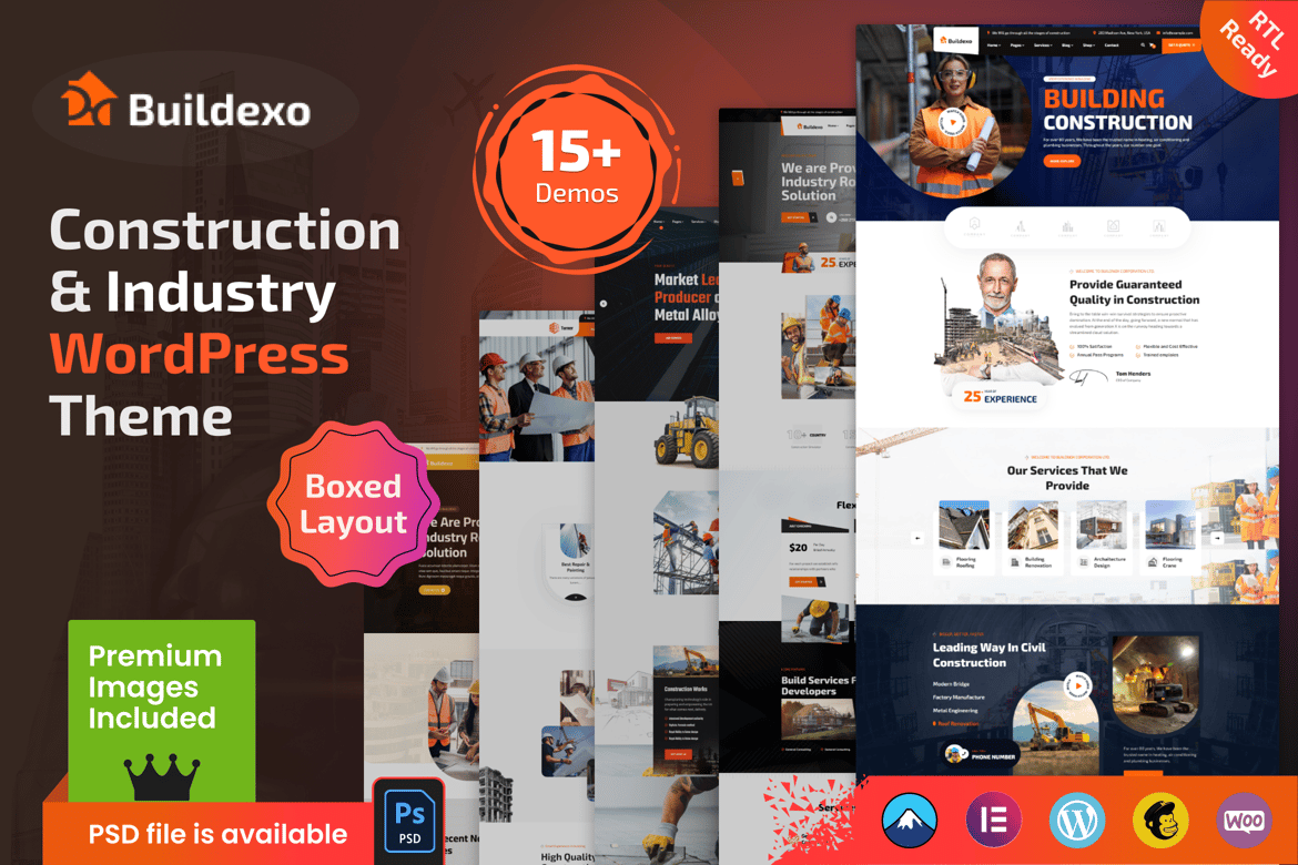 Blxo - Tema WordPress Konstruksi yang Modern dan Fleksibel