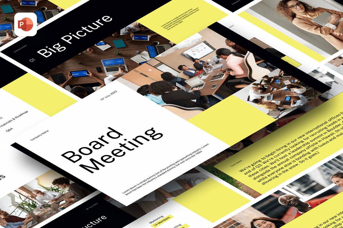 Template Presentasi PowerPoint Rapat Dewan yang Elegan