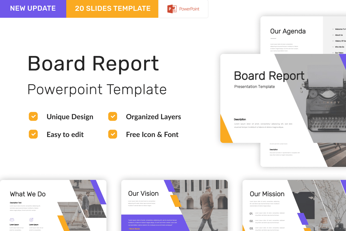 Template Presentasi Laporan Dewan - Powerpoint yang Modern dan Profesional