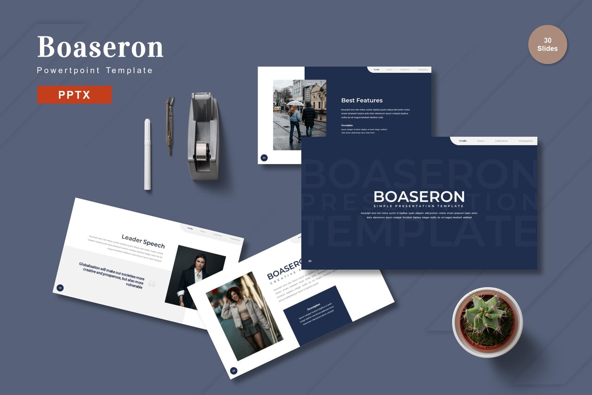 Boaseron - Template PowerPoint Menarik dan Efektif