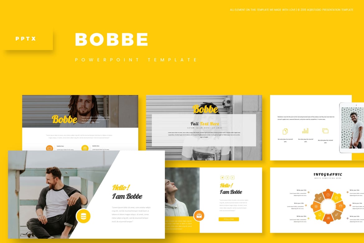 Template PowerPoint Bobbe - Solusi Presentasi Kreatif Anda