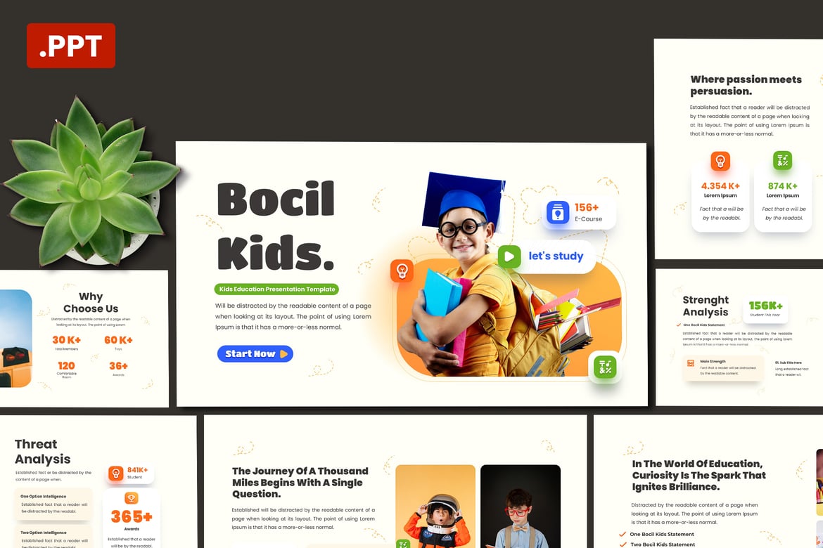 Template Presentasi Edukasi Bocil Kids untuk Sekolah