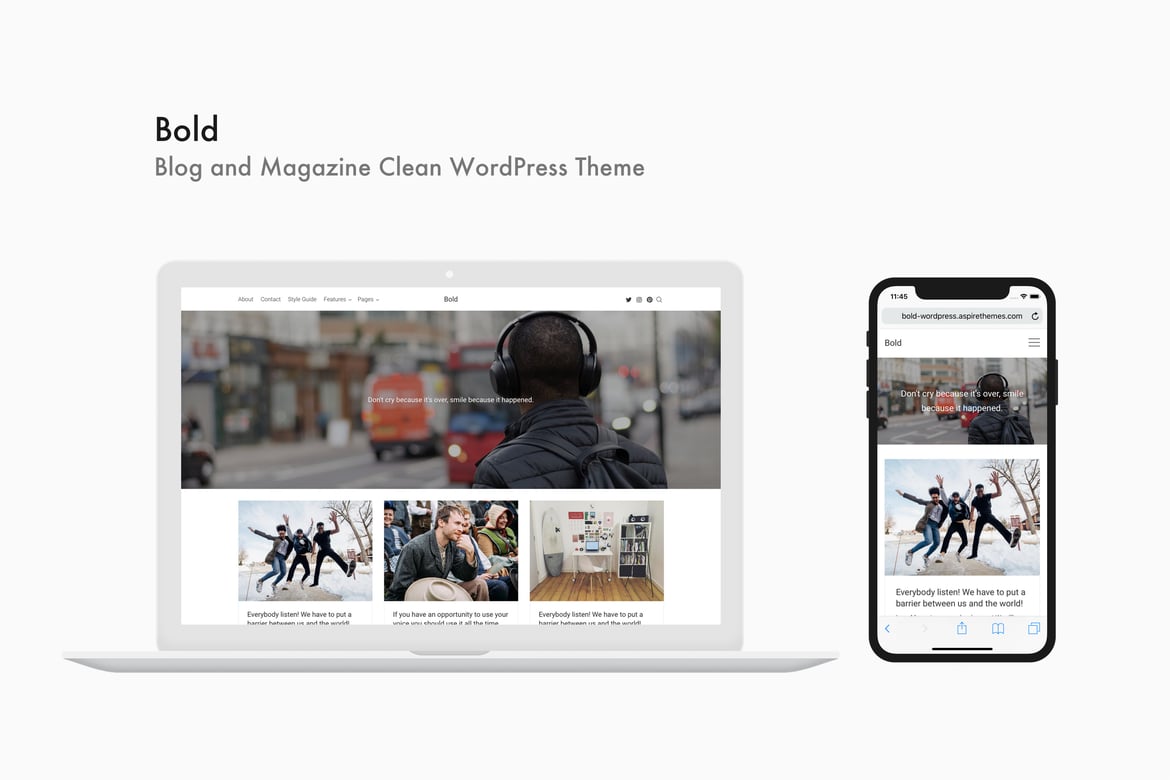 Tema WordPress Bold - Tema Blog dan Majalah yang Bersih dan Modern