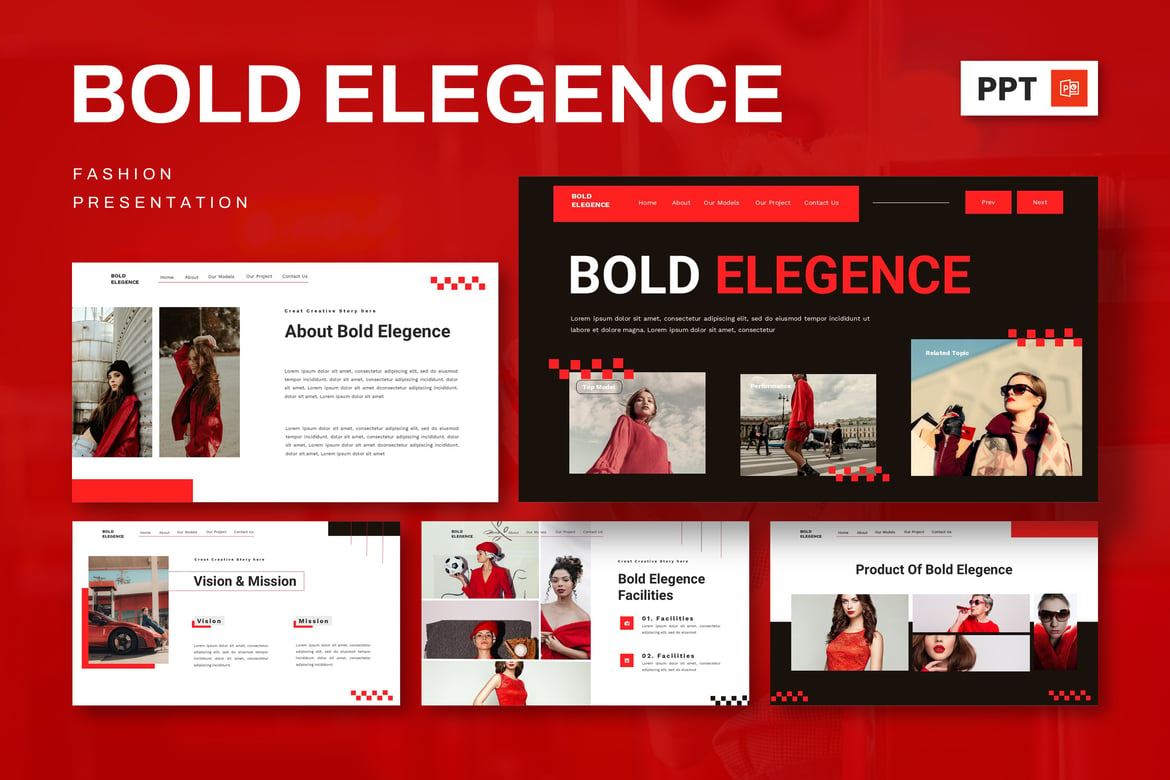 Template Presentasi Fashion yang Mewah dan Modern