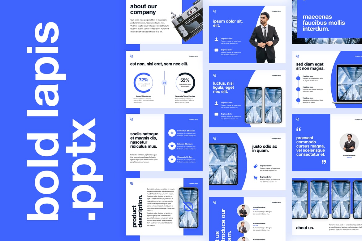 Template PowerPoint Lapis Berani yang Menarik