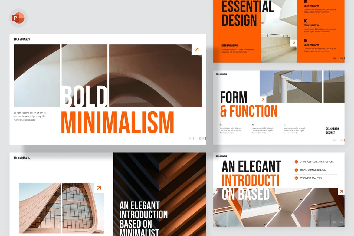 Template PowerPoint Minimalis Berani untuk Presentasi Profesional