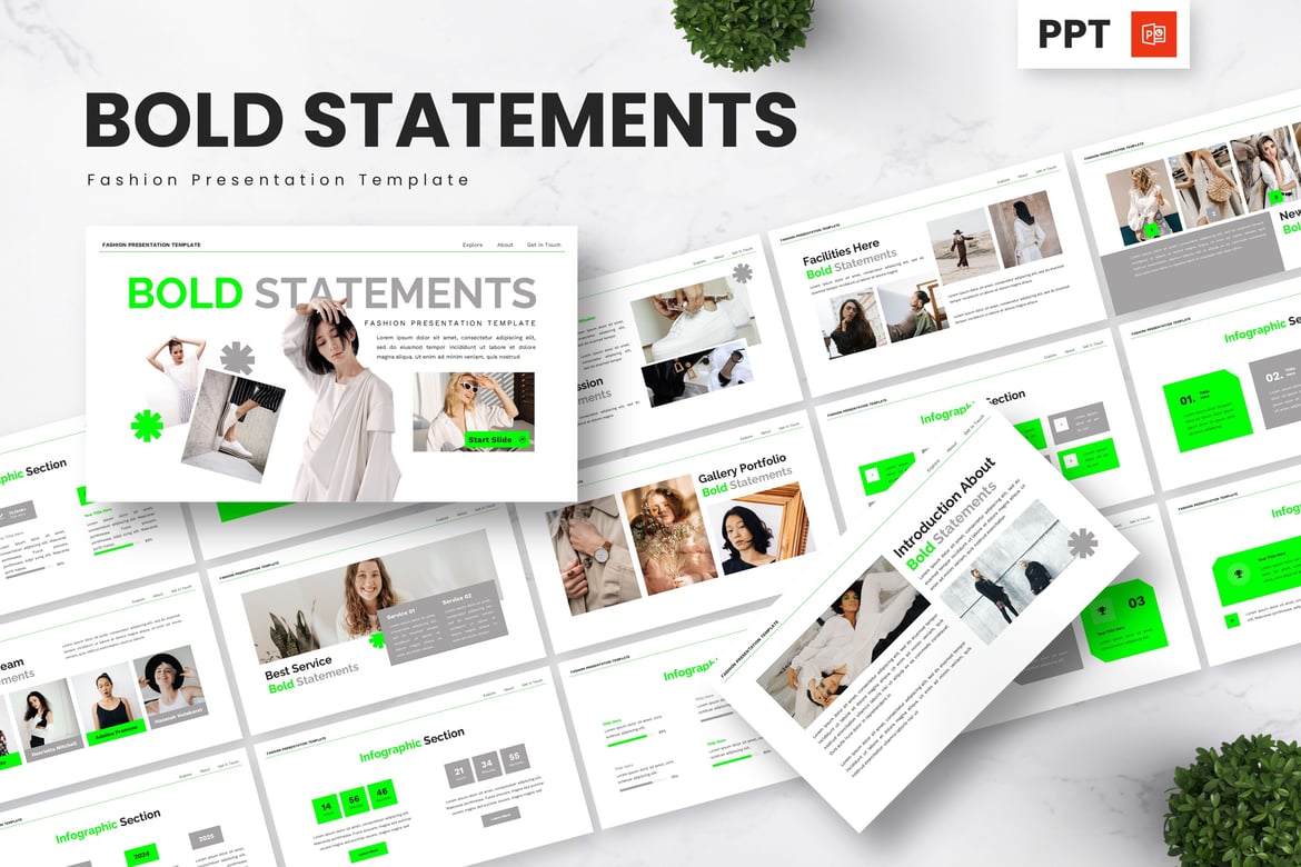 Template Powerpoint Fashion yang Memukau dan Modern