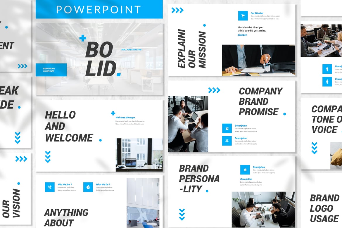 Bolid - Template Powerpoint Bisnis Modern dan Elegan