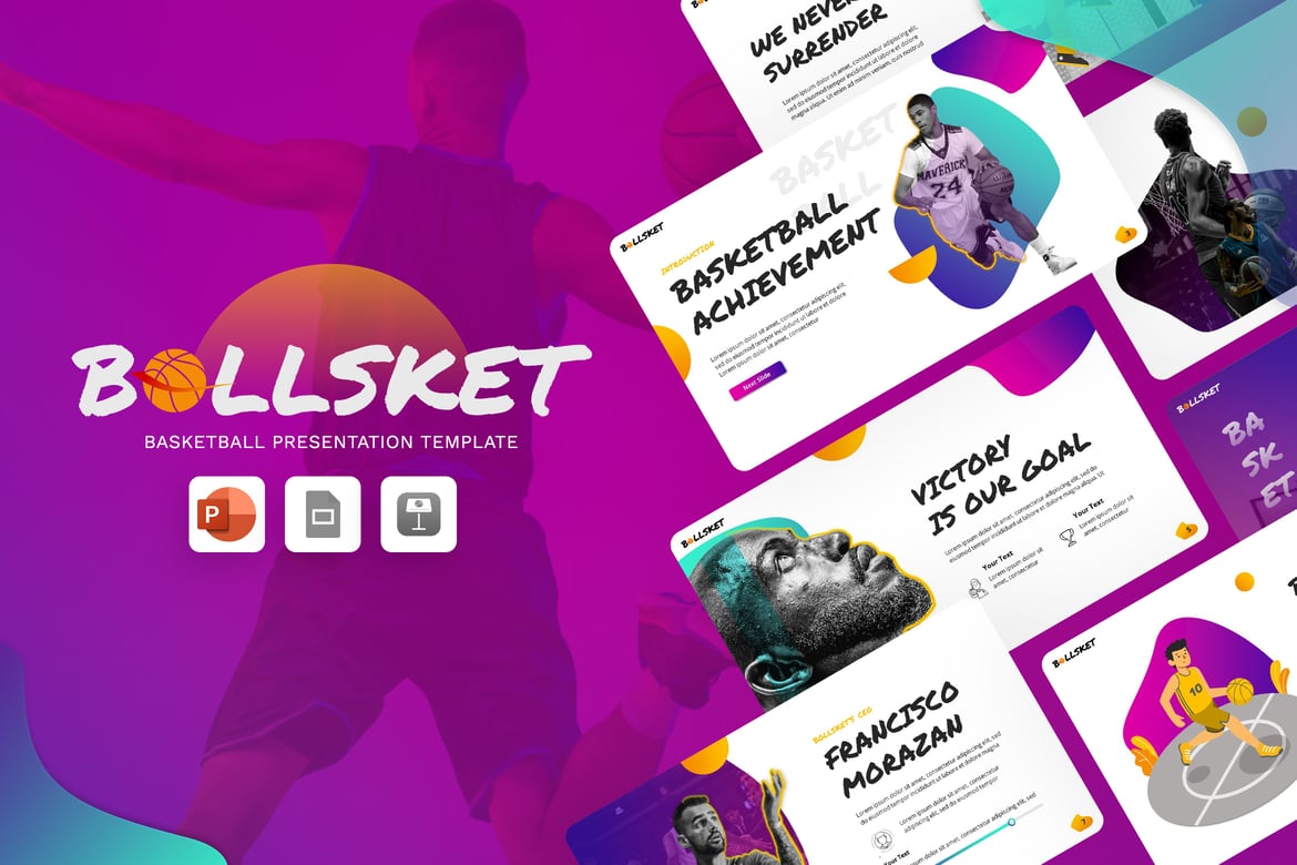Bollsket - Template Presentasi Powerpoint Olahraga yang Menarik