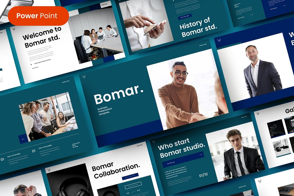 Template Presentasi Bisnis Bomar – Solusi PowerPoint Profesional