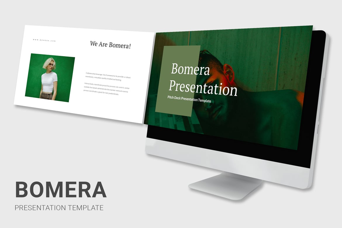 Template PowerPoint Bomera - Presentasi Menarik dengan Nuansa Hijau