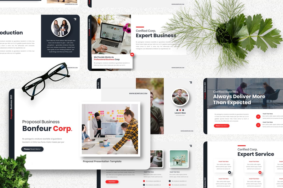Template Presentasi Bisnis Bonfeur - Powerpoint yang Menarik