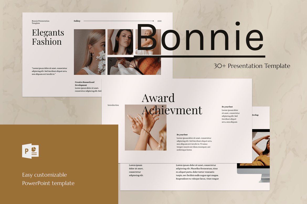 Template PowerPoint Bonnie - Presentasi Elegan dan Profesional