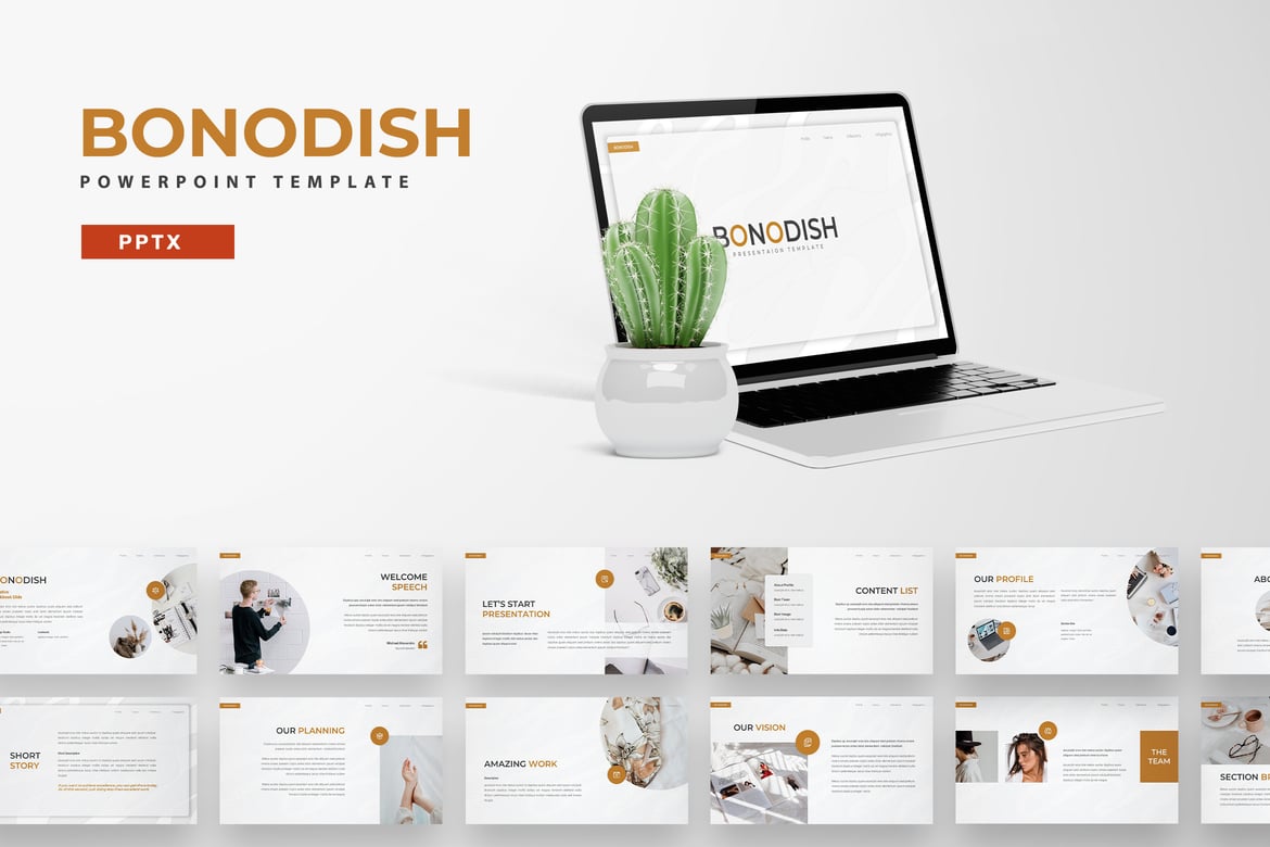 Template PowerPoint Bonodish - Solusi Presentasi Profesional