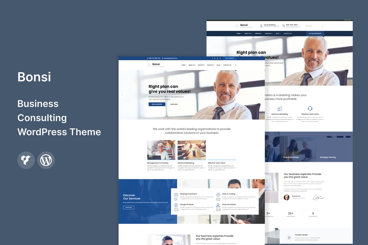 Bonsi - Tema WordPress Profesional untuk Konsultasi Bisnis dan Pelatihan