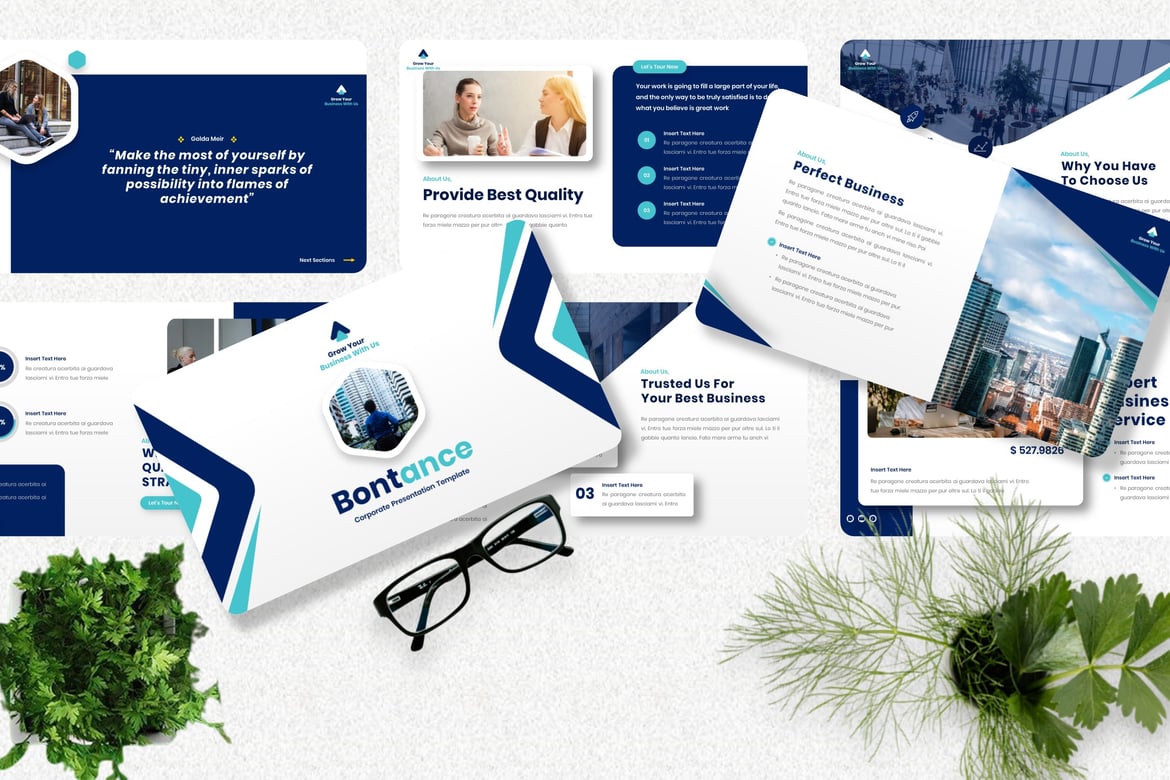 Bontance - Template PowerPoint Korporat yang Menarik