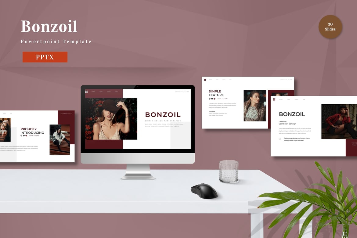 Template PowerPoint Bonzoil - Solusi Presentasi yang Menarik