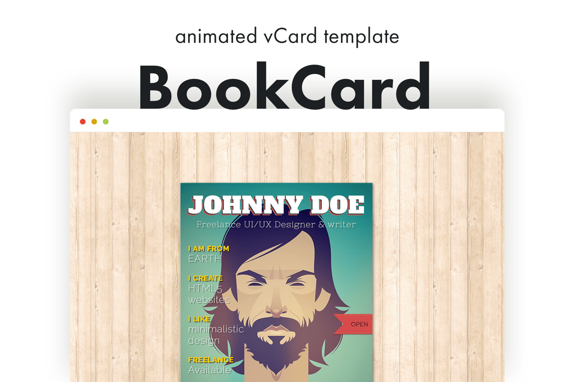 BookCard - Template Web vCard Animasi 3D yang Menarik