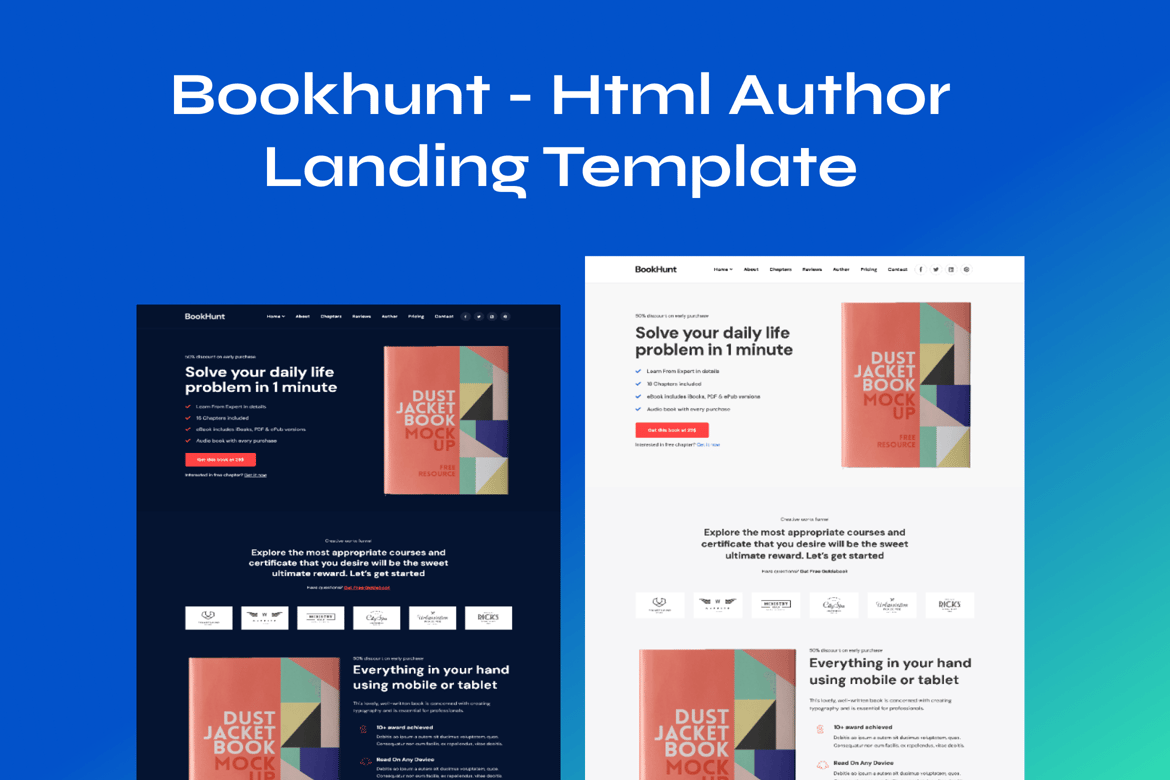 Bookhunt - Template Website e-Book untuk Penulis