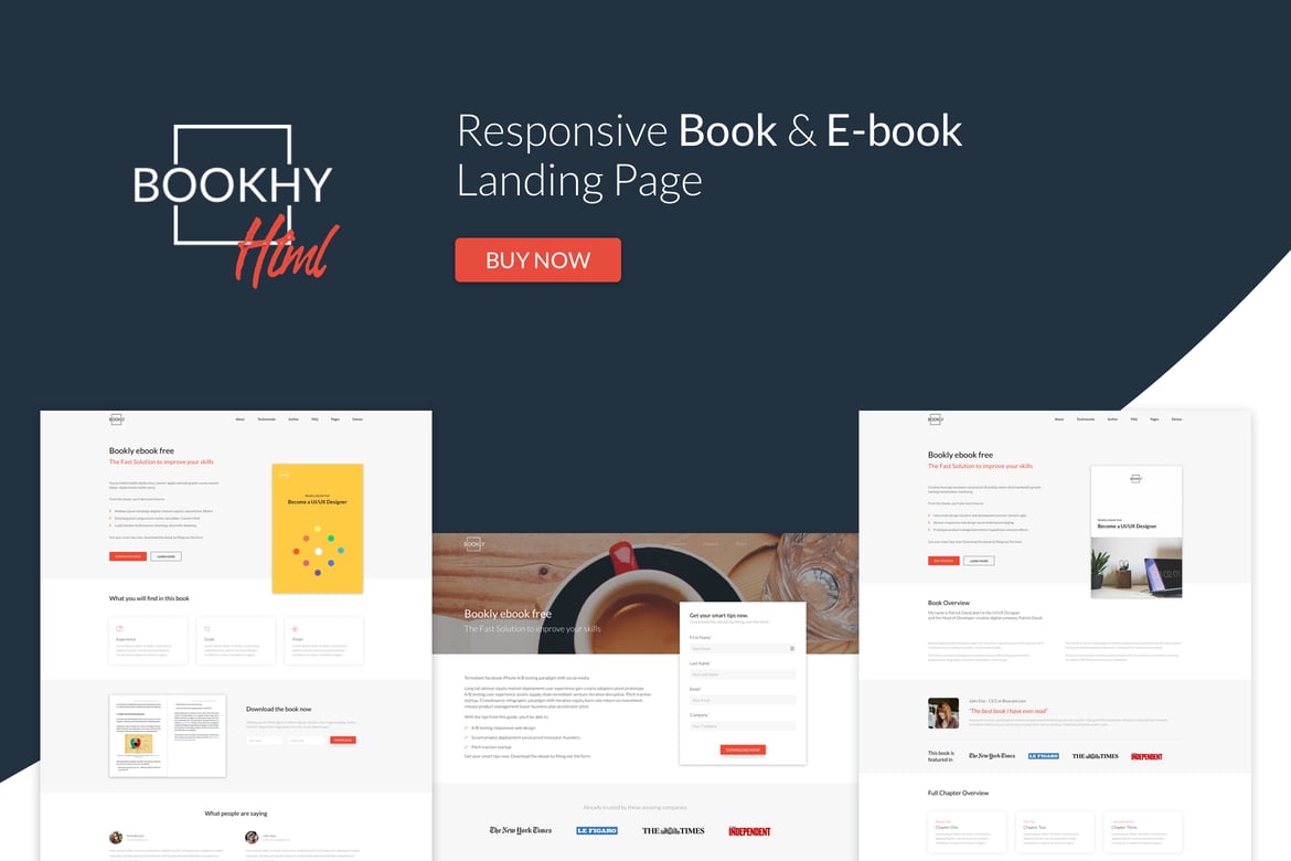 Bookhy - Template Website Landing Page Buku dan Ebook yang Sempurna