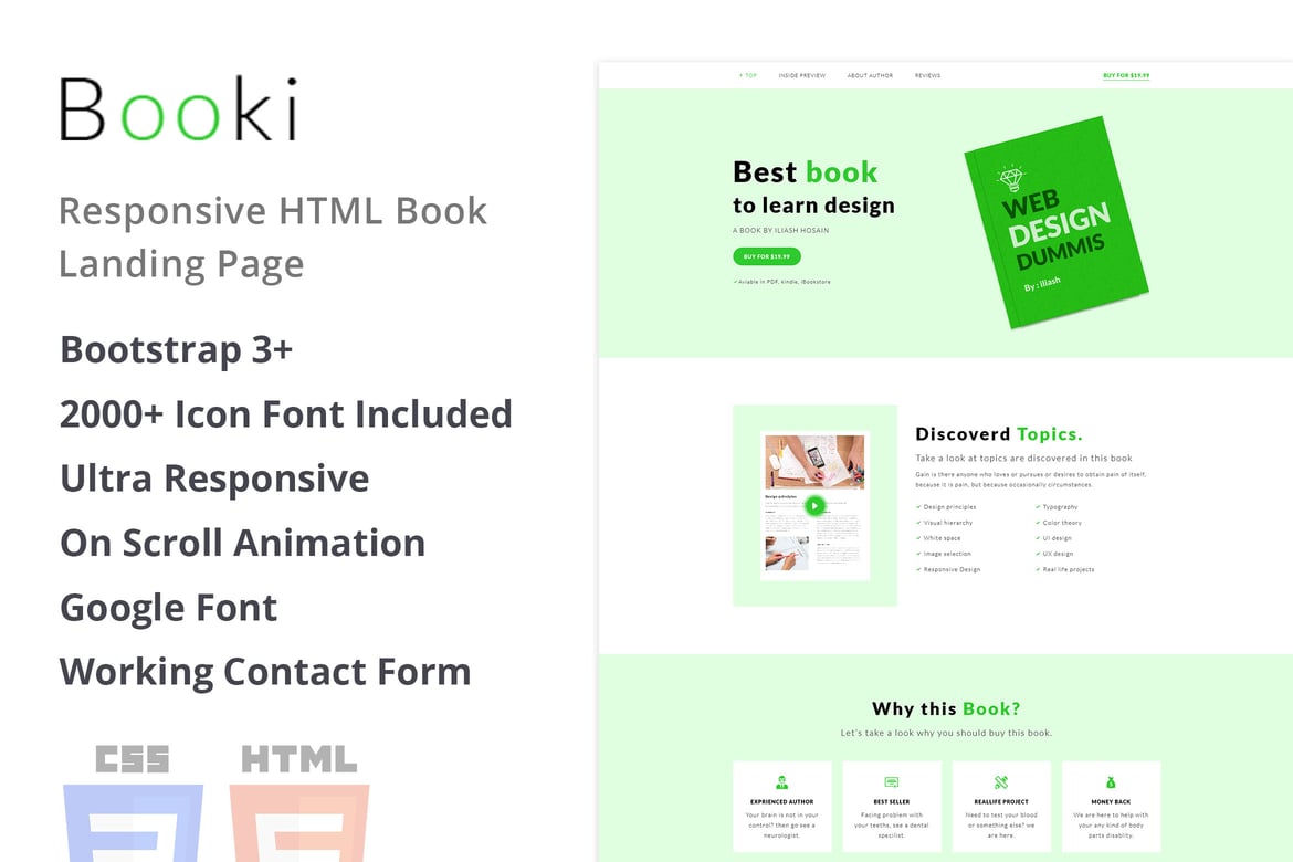 Booki - Template Website Responsif untuk Halaman Buku yang Menarik