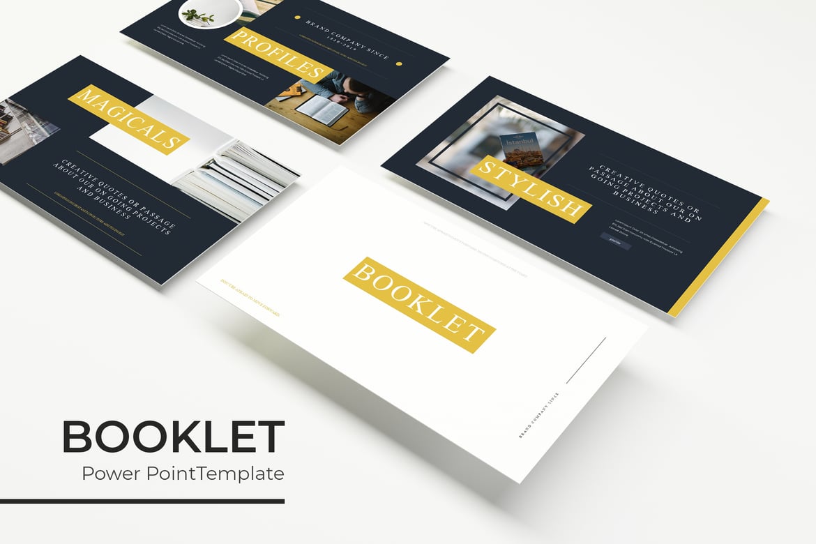 Template Presentasi PowerPoint Buku yang Menarik dan Profesional