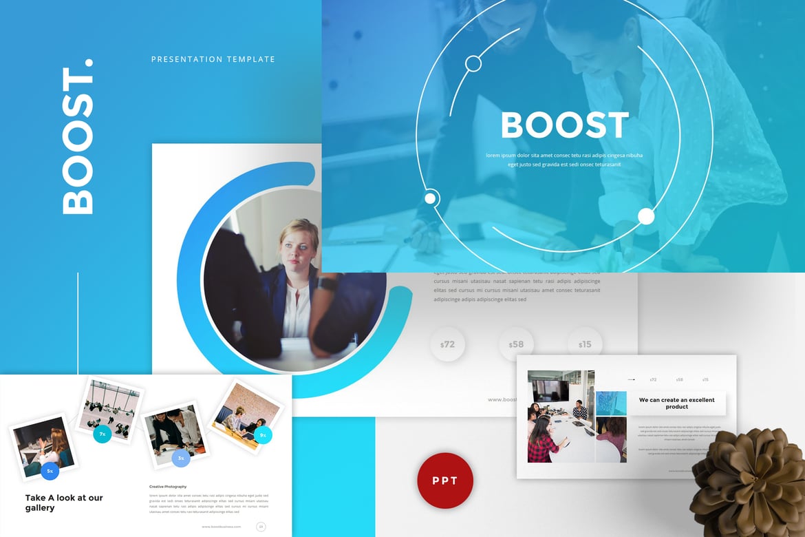 Boost - Template PowerPoint Bisnis yang Menarik
