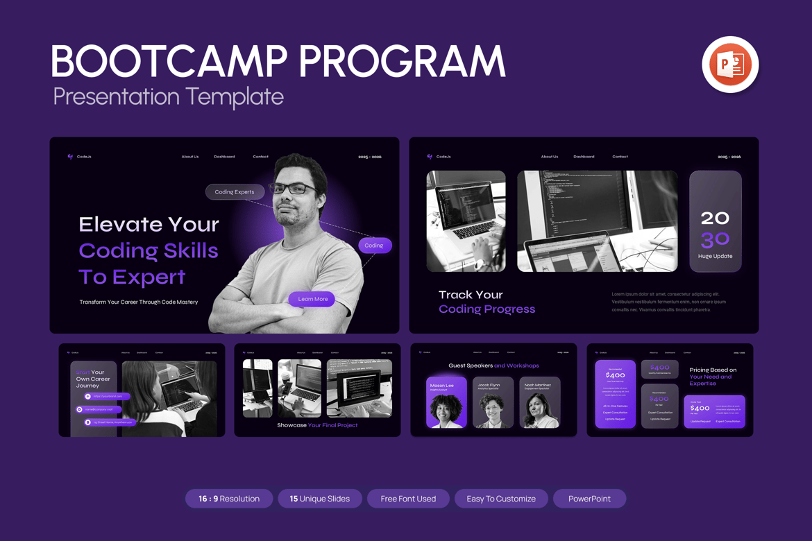 Template Presentasi Bootcamp Program yang Menarik dan Profesional