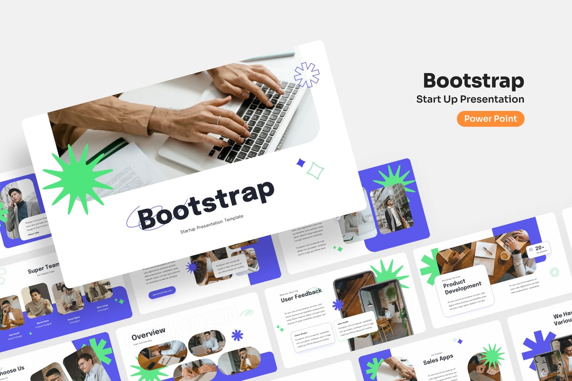 Template PowerPoint Bootstrap untuk Startup yang Menarik dan Profesional