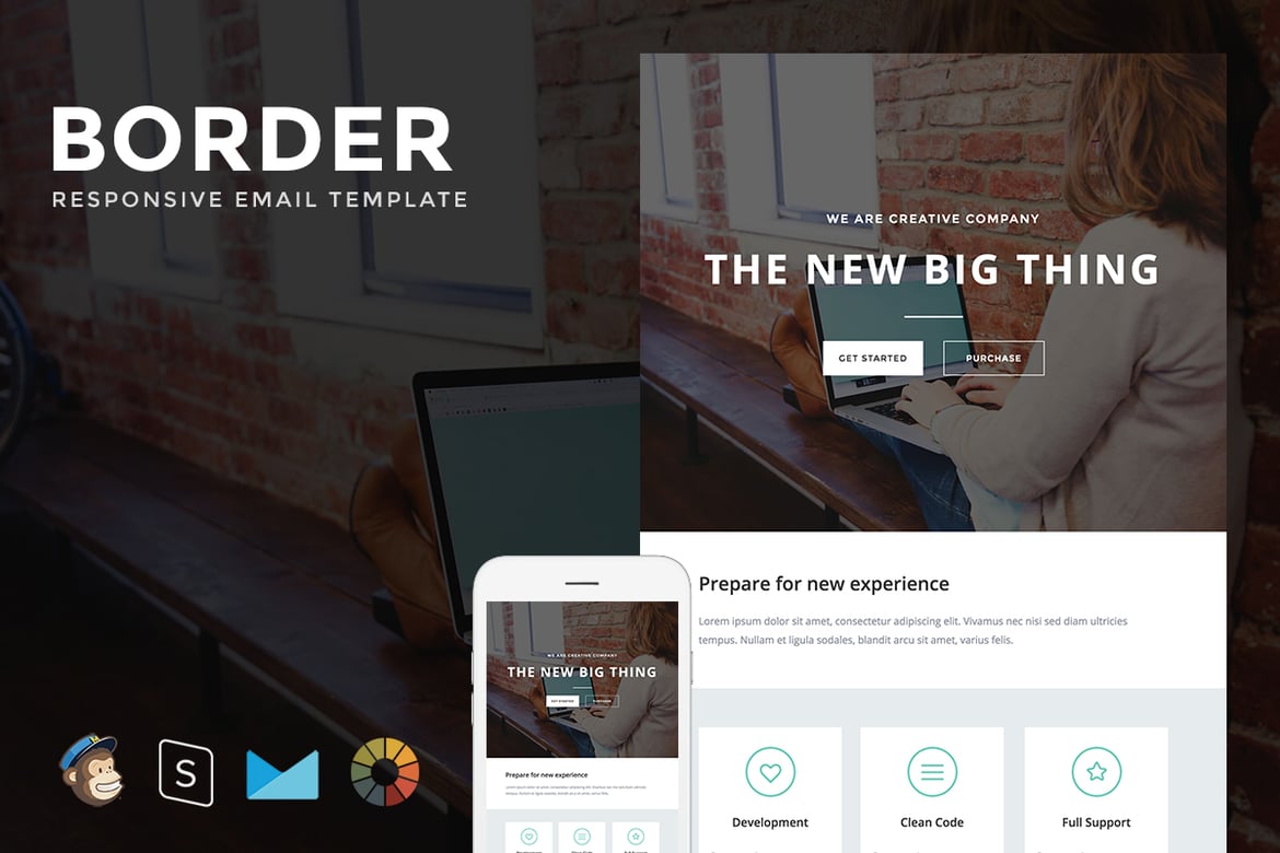 Template Email Responsif - Border dengan Pembuat StampReady