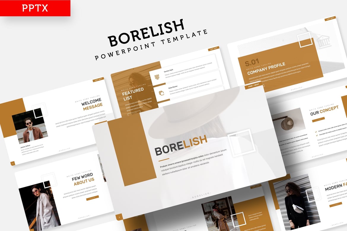 Borelish - Template PowerPoint Profesional untuk Presentasi Menarik