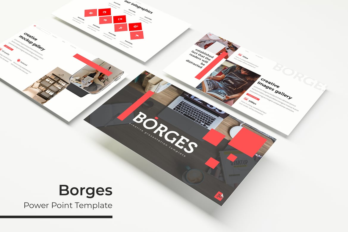 Template PowerPoint Borges - Presentasi Menarik dan Profesional