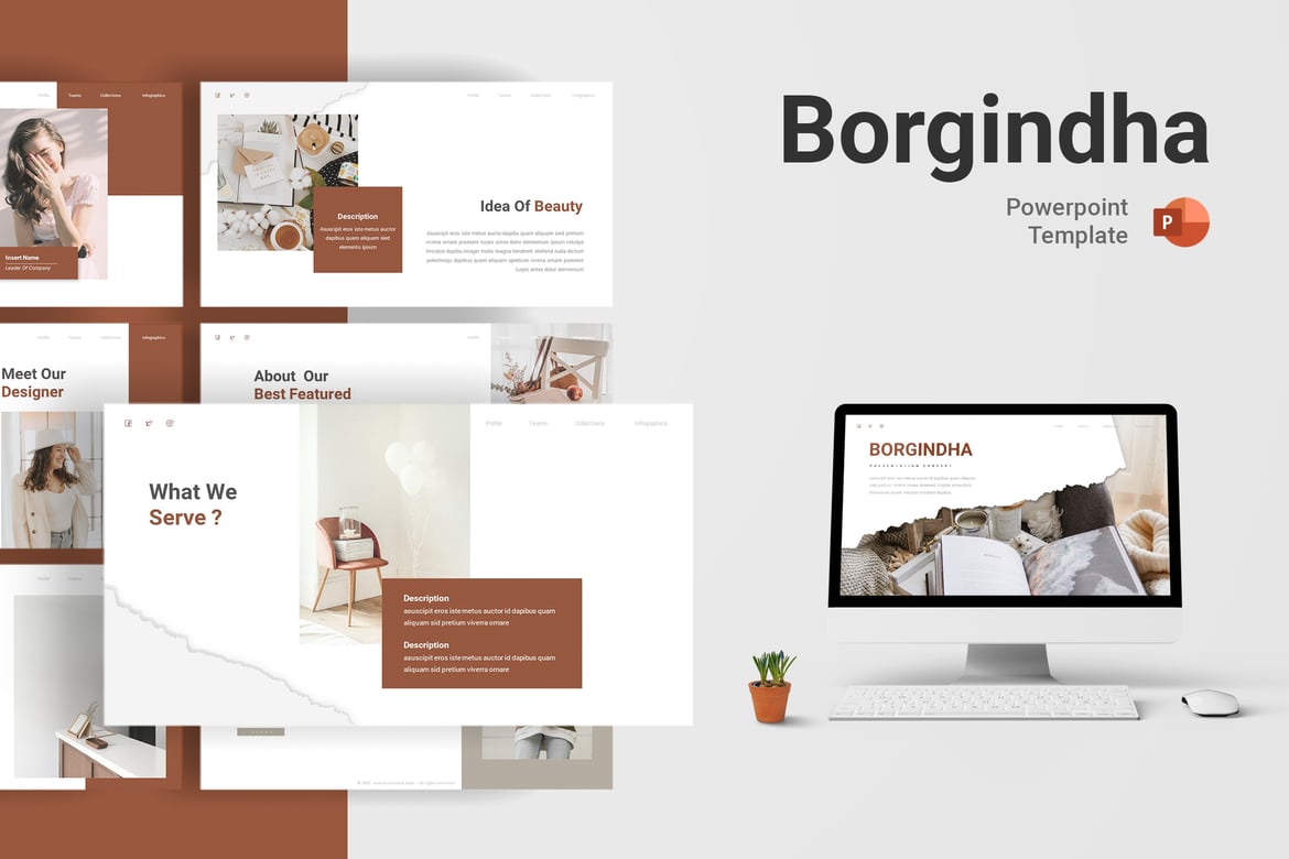 Borgindha - Template PowerPoint Kreatif dan Fleksibel