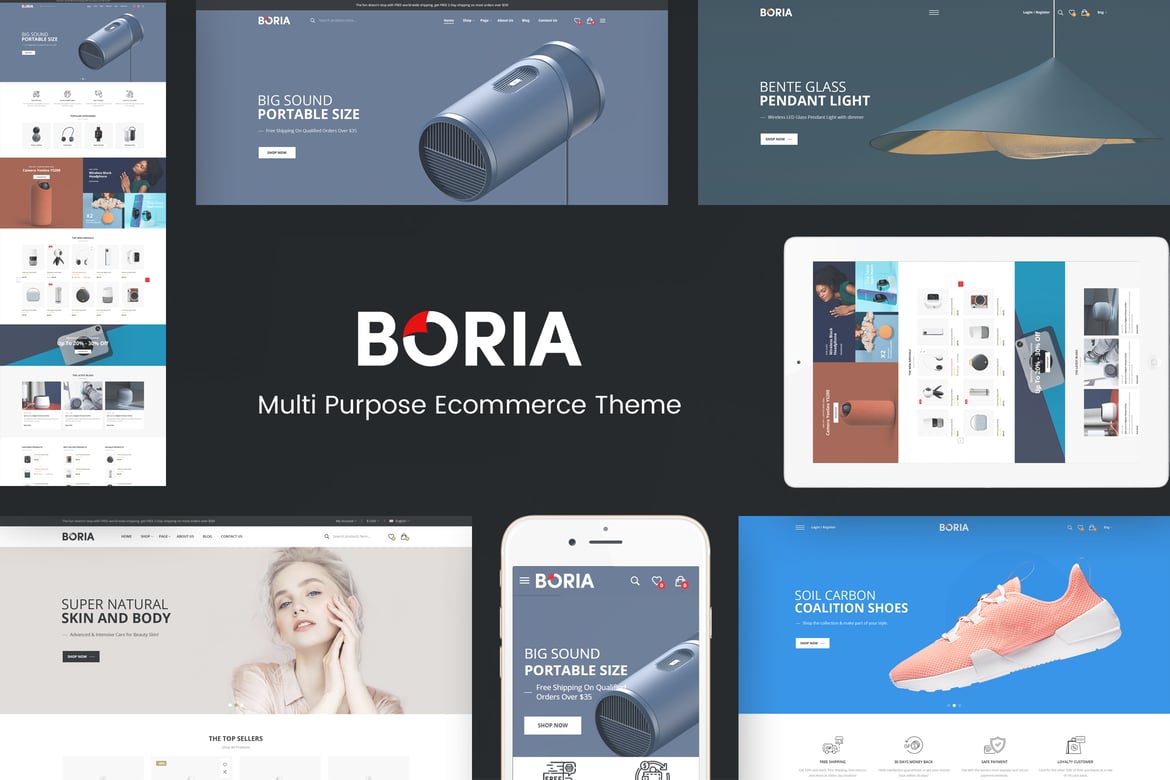 Boria - Tema WordPress WooCommerce Serbaguna yang Menarik