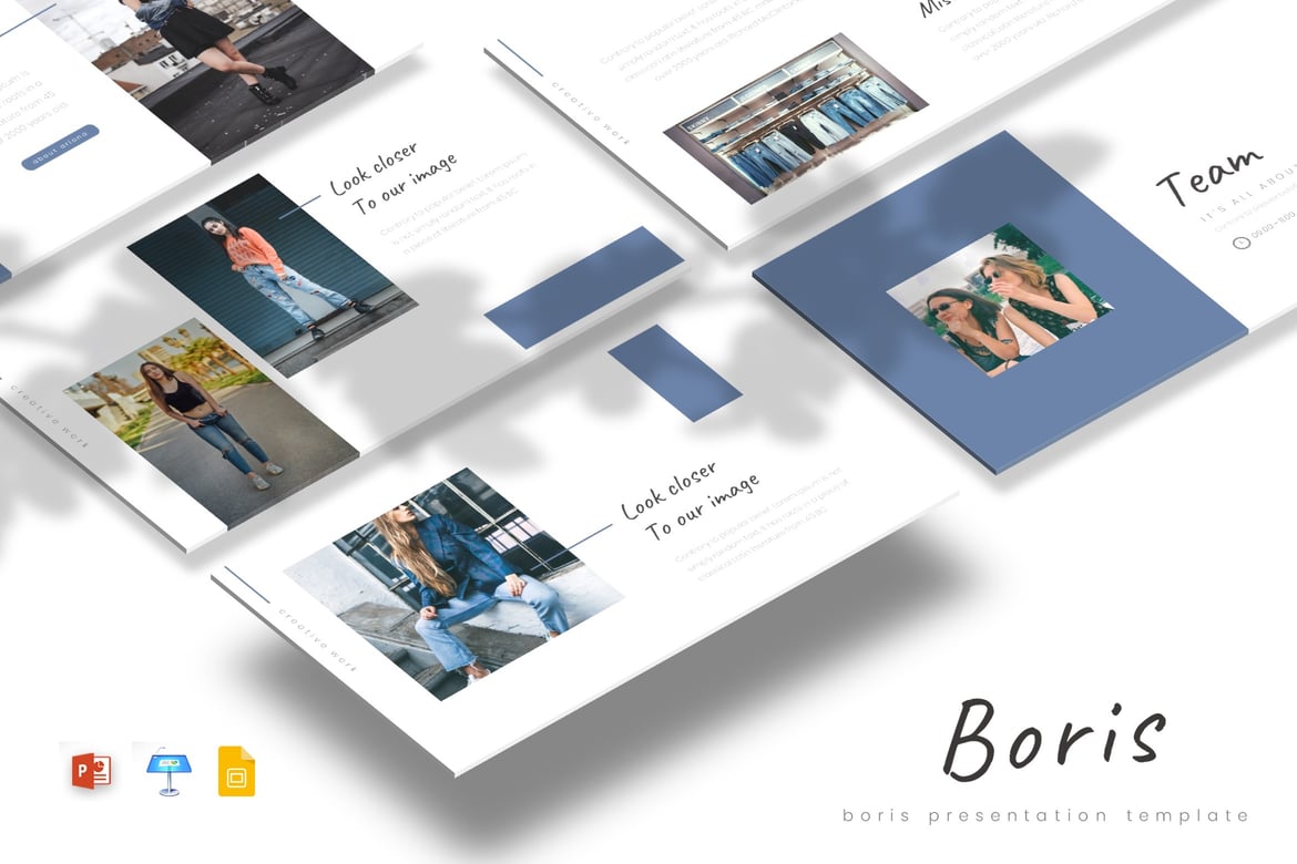 Template Presentasi Boris - PowerPoint, Google Slides, dan Keynote yang Modern