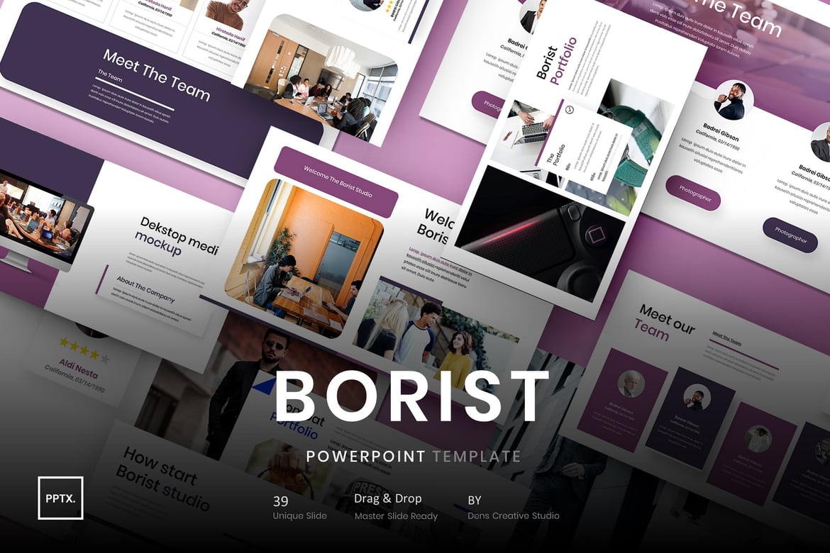 Borist – Template PowerPoint Bisnis yang Menarik