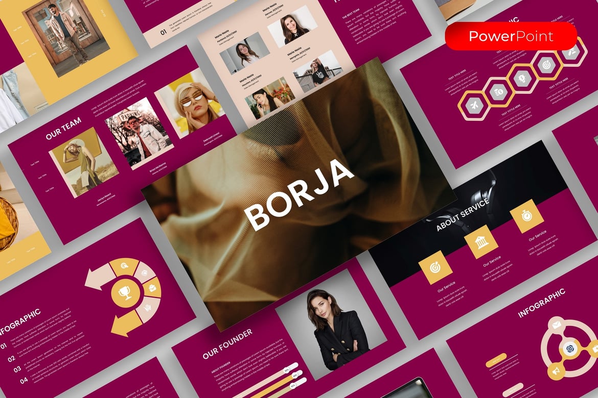 Template PowerPoint Borja - Solusi Presentasi Bisnis yang Menarik