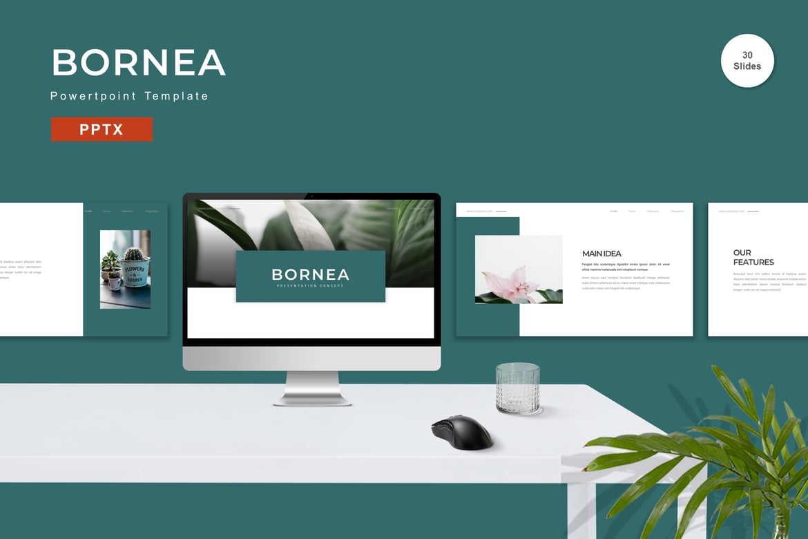 Template Powerpoint Bornea - Solusi Presentasi Profesional untuk Bisnis dan Pribadi
