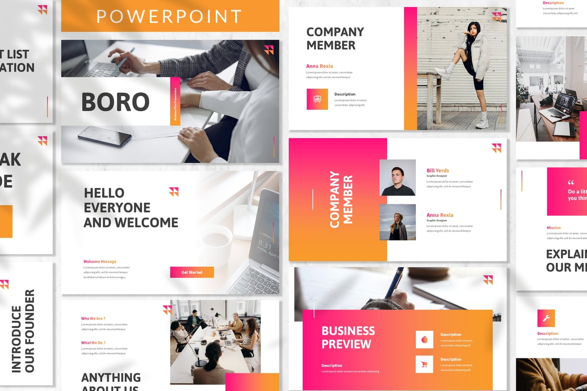 Template Powerpoint Boro - Solusi Presentasi Bisnis Modern