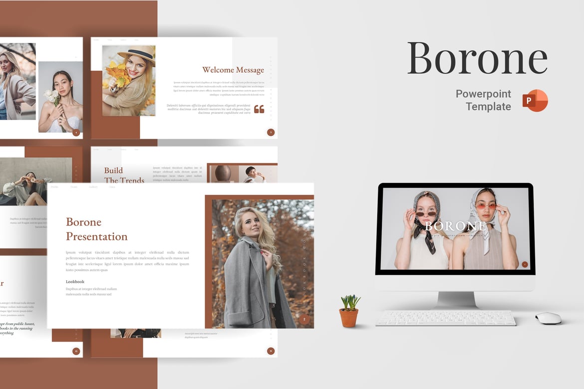 Template PowerPoint Borone - Solusi Presentasi Anda