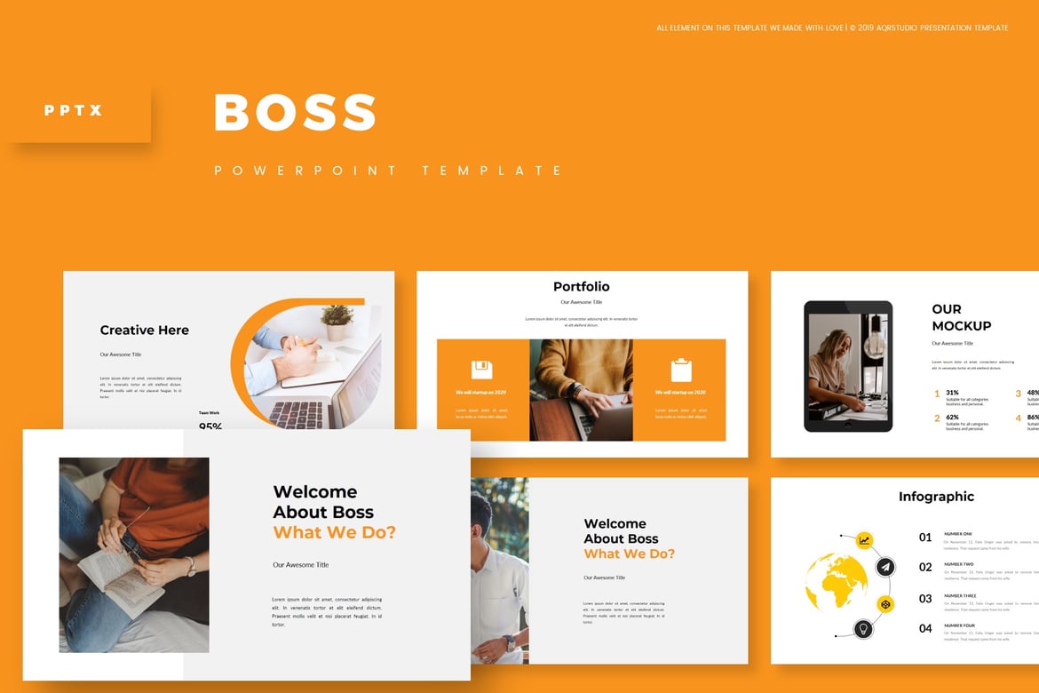 Template PowerPoint Boss - Solusi Presentasi Profesional Anda