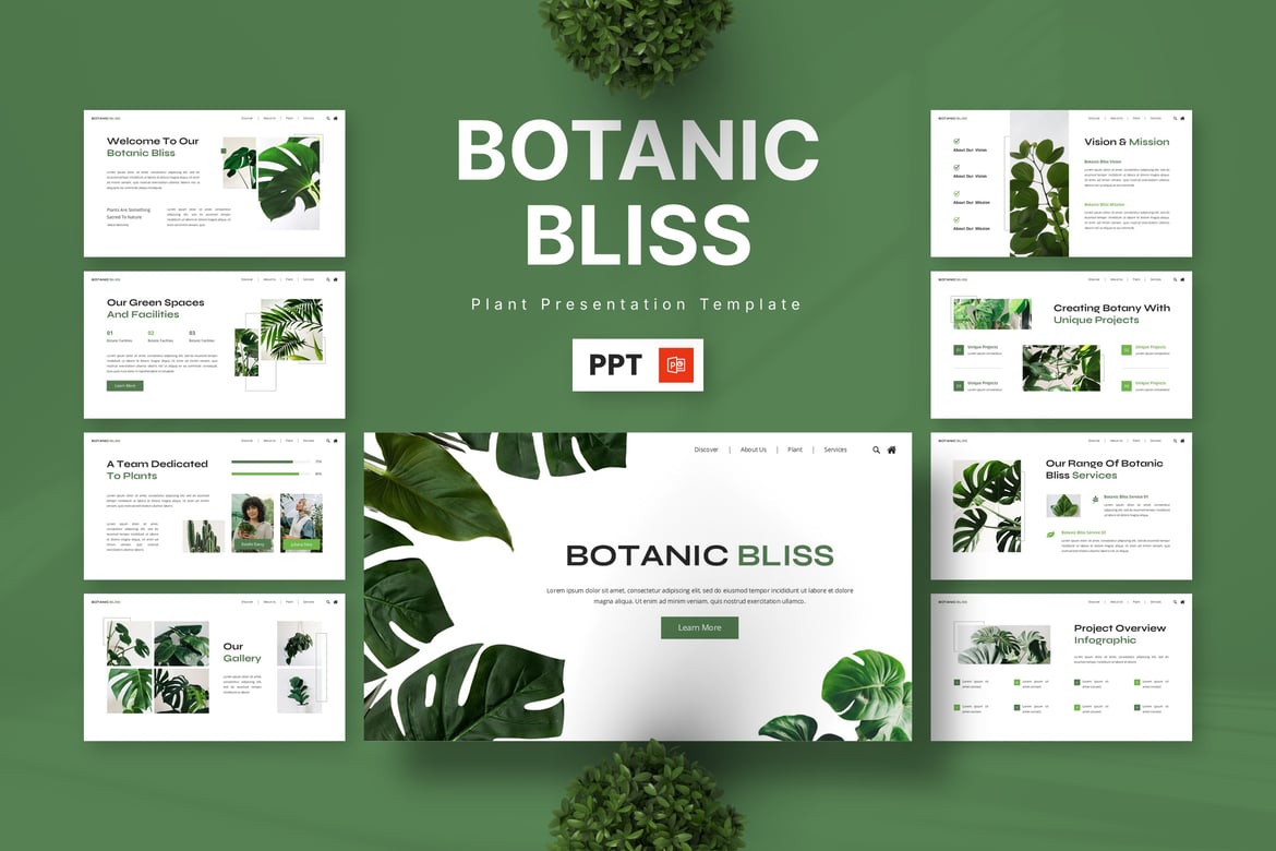 Kecantikan Botani - Template PowerPoint Berbasis Tanaman