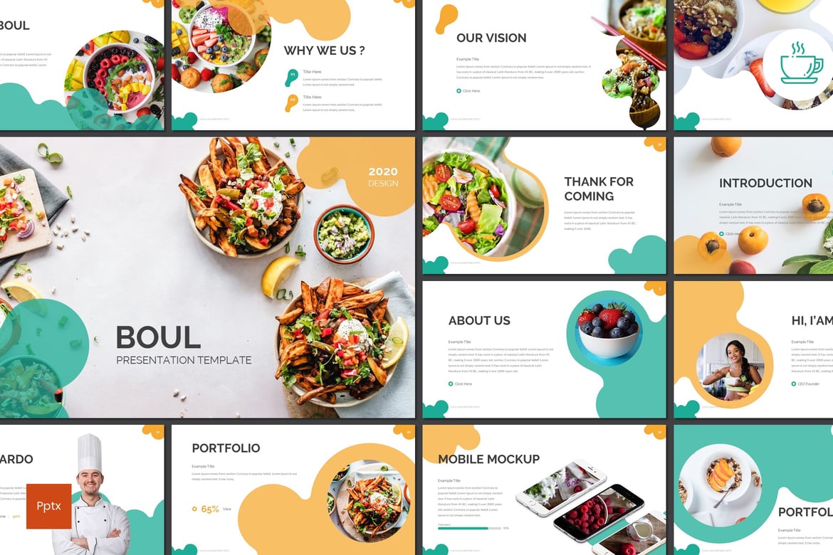 Template Presentasi Powerpoint Boul - Desain Minimalis dan Kreatif