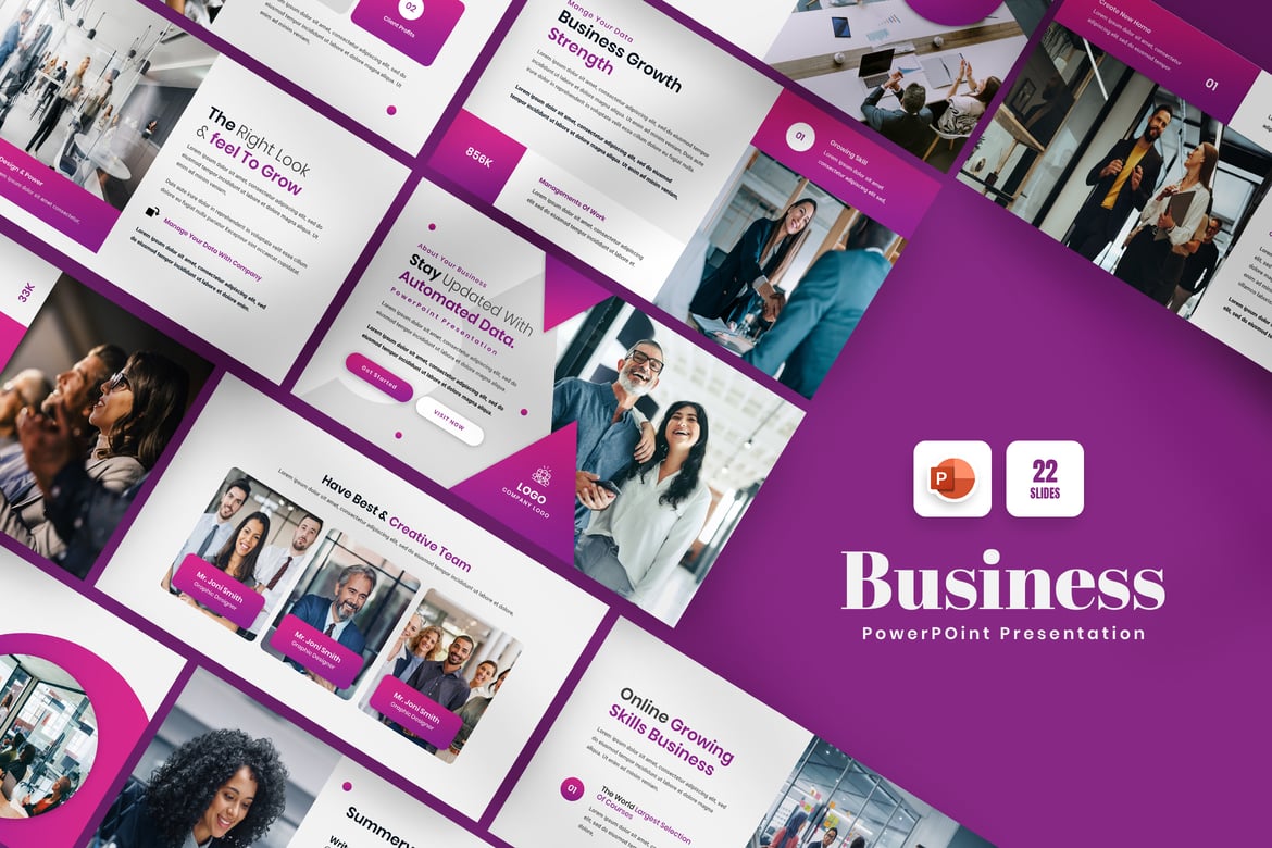 Template Presentasi PowerPoint Bouness untuk Bisnis yang Profesional