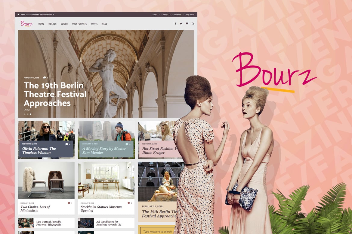 Bourz - Tema WordPress Blog Hidup & Hiburan yang Menarik