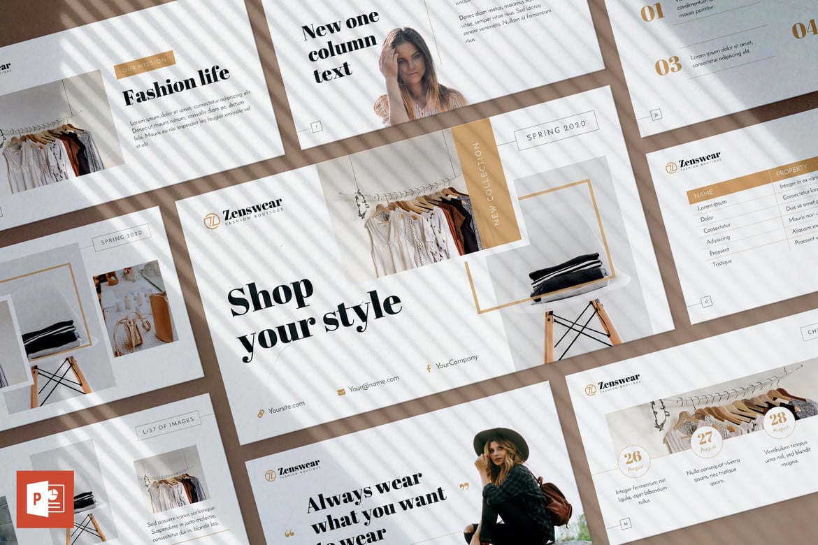 Template Presentasi PowerPoint Boutique yang Menarik dan Profesional