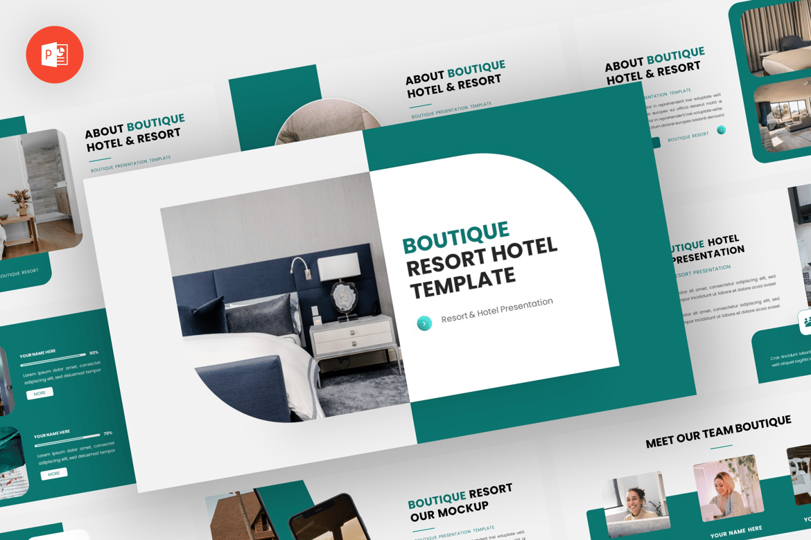 Template Powerpoint Hotel Resor Boutique yang Modern dan Profesional