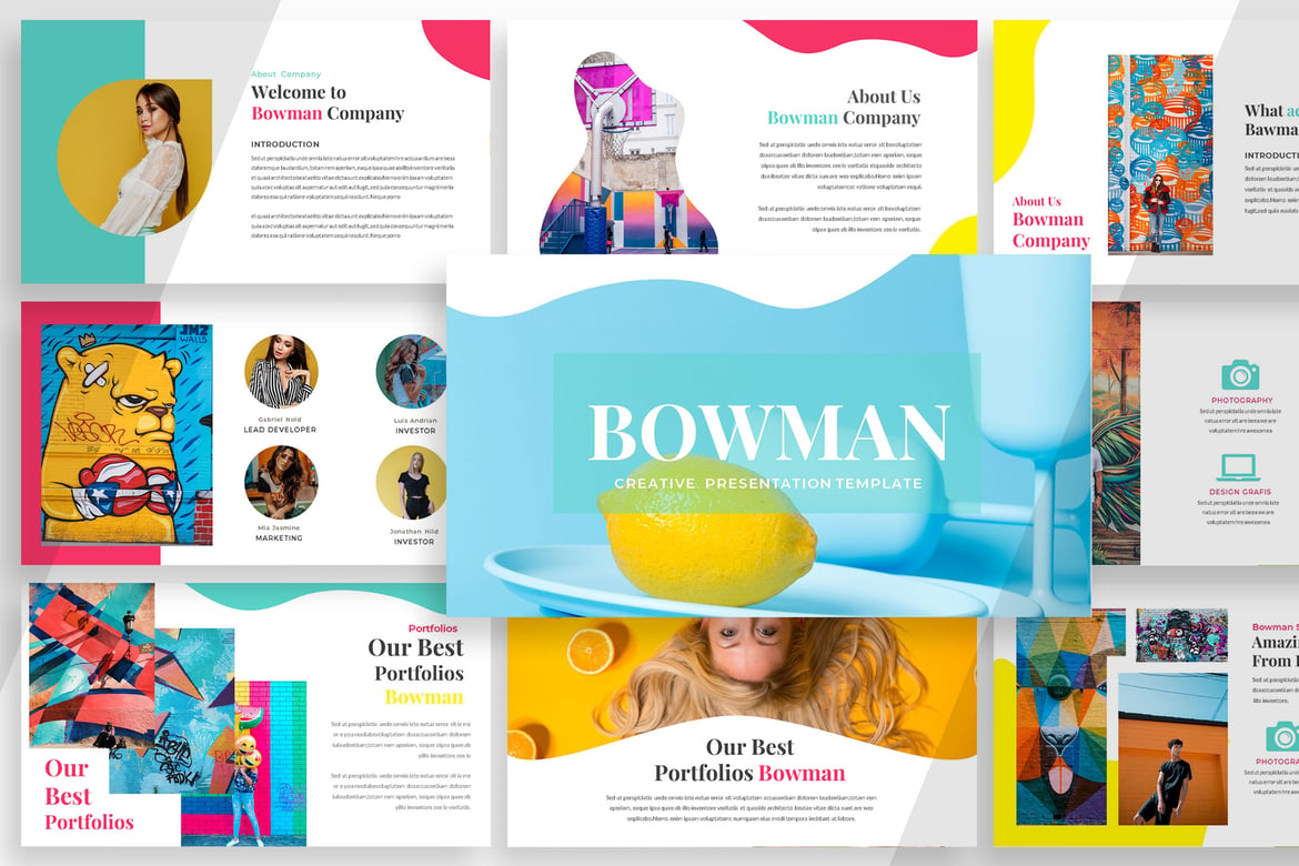 Bowman - Template PowerPoint Kreatif untuk Presentasi Menarik